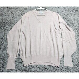 Vintage Pickering Sweater Mens Size Large‎ Gray V Neck Soft Acrylic Made in USA